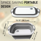 3-in-1 Collapsible Cutting Board     Multifunctional Kitchen Sink Tub Basin With D