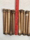 Wood Bobbins Spools Wooden Industrial Style Spindles 8 75  Wooden Quills Lot-10 