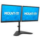 Mount-it  Dual Adjustable Monitor Arm Up To 32  Black Mi-2781