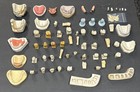Vintage Lot Of Dental Teeth  Molds  Dentures  Bridges  Pedestals  Hardware  Etc 
