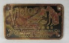  victor Talking Machine  Phonograph Nameplate For Style Vv-ix  3 x1 1 2  Metal