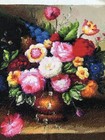 Finished Completed Cross Stitch Pieces  18  x 19   Unframed New