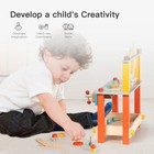 Wooden Workbench Set For Kids Toddlers  Pretend Play Construction Toys Kit