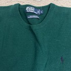 Ralph Lauren Men s Polo Pullover Crewneck Lambswool Sweater - Large  dark Green 
