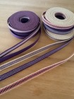 197in 3bu Japan Sanadahimo Cotton Flat Cords 100  Woven Ribbon Obi Craft 5set c 