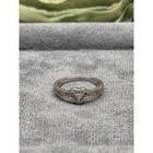 925 Sterling Silver Heart Cubic Zirconia Promise Ring Size 6 Gift Packaging