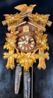 Beautiful Vintage H  Herr Triberg Germany Cuckoo Clock 1-day Hand Carved Works