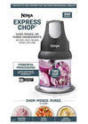 Ninja Express Chop 2-cup Food Chopper  One-touch Pulsing  Splash Guard   Storage