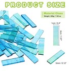 Stained Glass Strip Transparent Blue Green Mosaic Tiles 200g 7 05 Oz