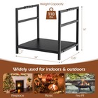 Firewood Rack Fireplace Log Holder Wood Steel Stove Bracket Stacking Rack