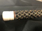 17  Vintage Chinese Calligraphy Brush W black Faux Stone  Bone  Horse Hair 
