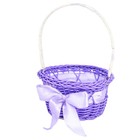 Flower Girl Basket Round Rattan Petal Storage Container Woven Decorative