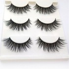 3-15 Pairs 100  Real 3d Mink Makeup Cross False Eyelashes Eye Lashes Handmade Bb