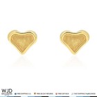 14k Solid Yellow Gold Matte Heart Baby Screw Back Stud Kids Earrings