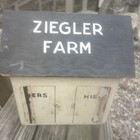 Primitive Wood Americana Folk Art Farm House Barn Outhouse Ziegler Farm 11 5 X13