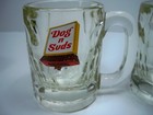 Vintage Dog N Suds Glass Mug 4 3 8  Tall Two Vintage Mugs