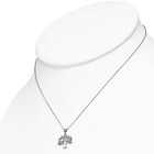 925 Sterling Silver White Clear Cz Tree Of Life Pendant Necklace