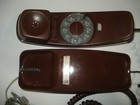 Vintage Bell Systems Trimline Brown Rotary Landline Desk Phone Western Electric