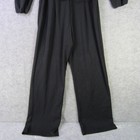 Black Jumpsuit Womens Xl Long Sleeve Belted Wide Leg Pants Keyhole Back Elegant