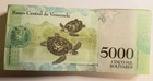 100 Pcs X Venezuela 5000 Bolivares Banknotes 2016  2017  -circulated Bundle 