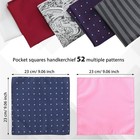 52 Pcs Pocket Squares For Men Soft Silk Handkerchiefs For Suit Accessories We   