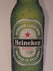Heineken Lager Beer Embossed Metal Sign 2000 Beer Bottle 23    X 8    Vintage