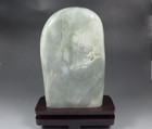 Big  Heavy White Jade Mountain  Well Carved  - - - - True Jade  tested 