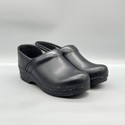 Dansko Shoes Womens 8 5 Black Leather Clogs Slip On Nursing Casual Comfort