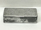 Antique 19th Century Silver Plate Snuff Box Floral England