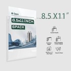 12 Pack Clear Acrylic Wall Mount Sign Holders 8 5  X 11  With Adhesive   Screws