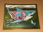 Munk One Signed Mini Print Pearl Jam La 2009 Poster Shark Gold Foil Variant Jaws
