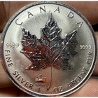 1998 Canada 1 Oz Silver Maple Leaf Titanic Mark 5 Dollars  9999 Fine Silver