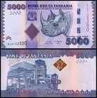 Tanzania 5 000 Shillings Banknote  2020 Nd  P-44c  Unc Usa Seller  10 Notes