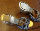 Vtg 1950s Leopard Spring O Later Heels Handmade Size 6 Heels Shoes Gigi Catalano