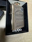 Zippo Jim Beam Whiskey Textured Logo Lighter - Gold - 254bjb 929 - New