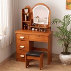 Vanity With Mirror W led Lights  Makeup Vanity With 4 Drawers Vanity Desk Set