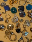 Big Lot 70  Vintage Single Earrings Clip On Screw Back Many Signed Avon Coro 