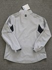 Footjoy Jacket Womens  Xl Gray Dryjoys Hydrolite Full Zip Golf Rain Waterproof