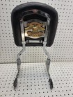Vintage Harley Davidson Sissy Bar Backrest Brass Eagle On Back Good Leather