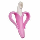 Safe Flexible Pink Banana Silicone Infant Toothbrush For Babies   Newborns