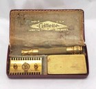 Gillette De Razor Gold-tone Open Comb -no Date  Advertising Case Detroit
