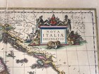 Italy C  1640 Willem Blaeu Large Nice Antique Engraved Map 17th Century