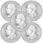 Lot Of 5 - 2026 1 Oz Canada 9999 Fine Silver Maple Leaf  5 Coin Bu