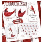 Cardinal 48 Sets Mini Resin Red Bird Figurines With Cards   Gift Bags Nob