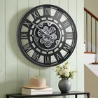 24   Extra Large Farmhouse Wall Clock  Vintage Wall Clock With Real Moving 