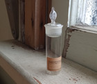 1890 Hand Blown Glass Apothecary Medicine Bottle With Unique Ground Stopper