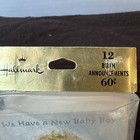 Lot Of 12 Vintage Hallmark Baby Boy Birth Announcements W envelopes 1960   s New
