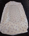 Pottery Barn Kids Fitted Crib Toddler Sheet White Purple Floral 100  Cotton Baby