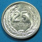 1953 El Salvador - 25 Centavos - Jose Matias Delgado - Bu  900 Silver - Beauty