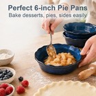 Onemore 6 Inch Ceramic Mini Pie Pans Set Of 4  Deep 6 Inch  Blue Gradient